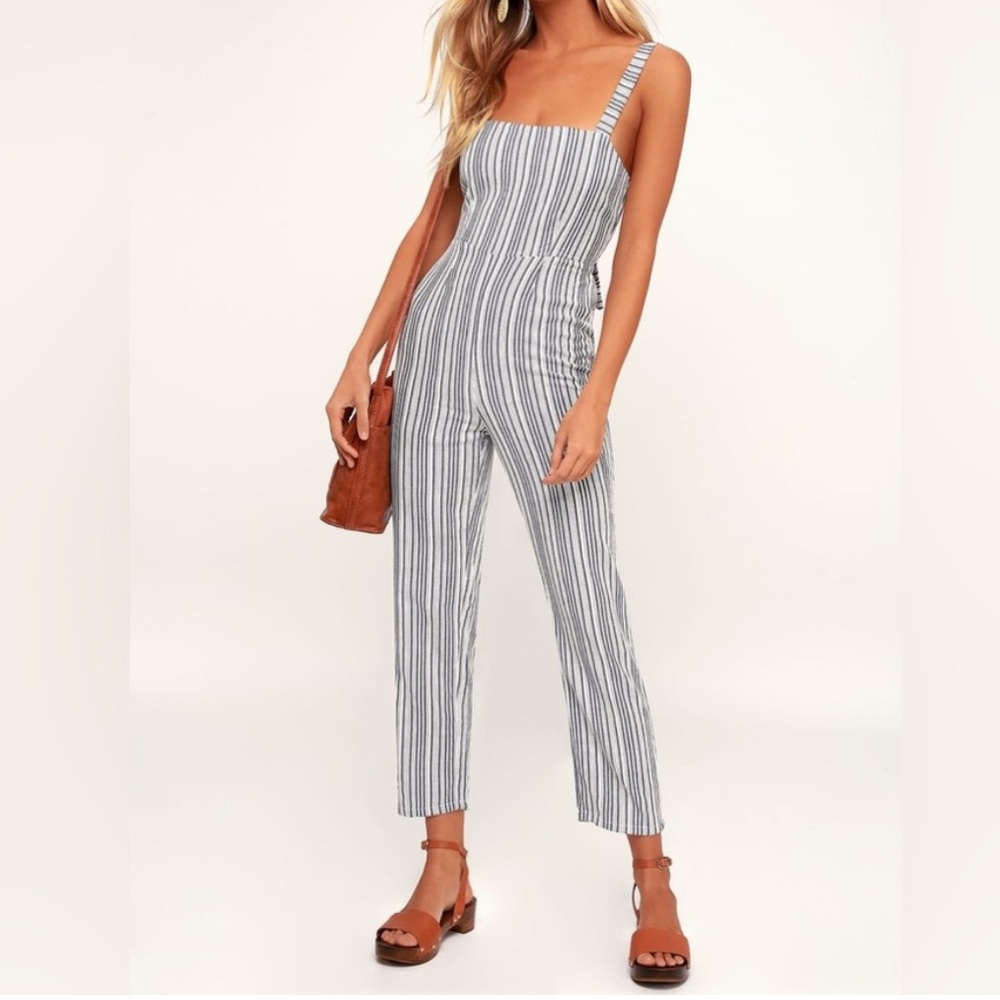 Amuse Society Striped Jumpsuit